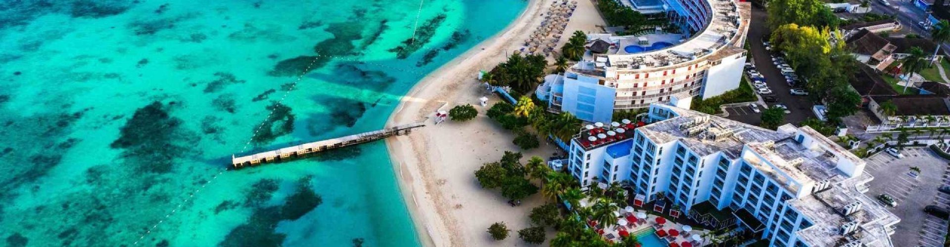 Night tram on Montego Bay cobblestones