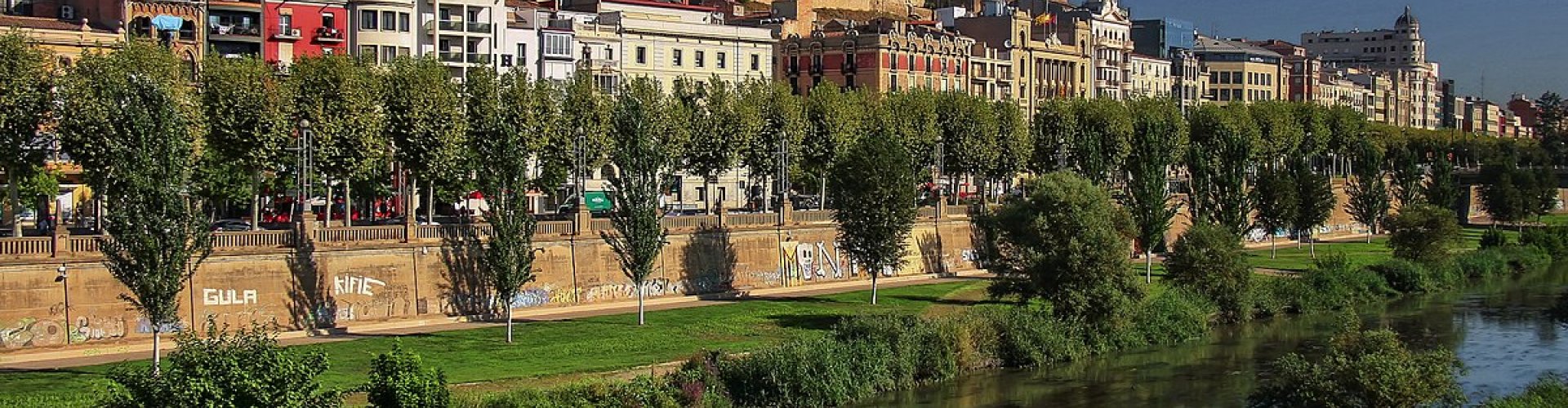 Lleida tram in city centre