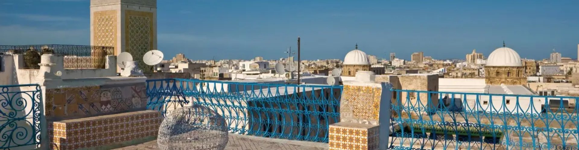 Vibrant tram in Tunis city centre