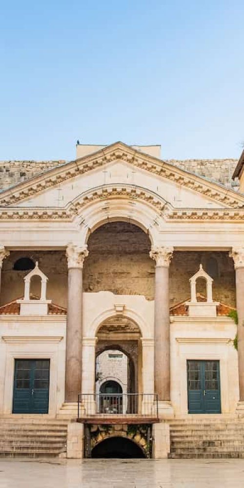 Split tram at sunset