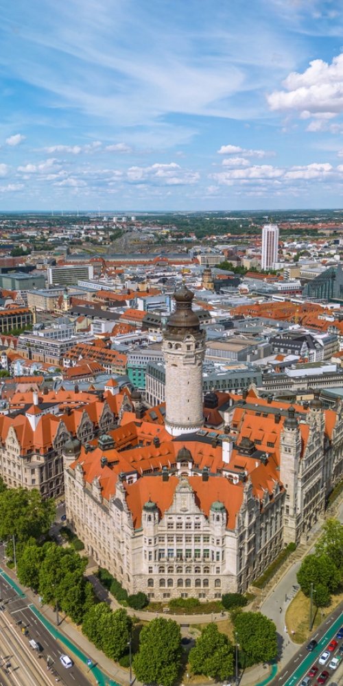 Leipzig tram interior during off-peak hours