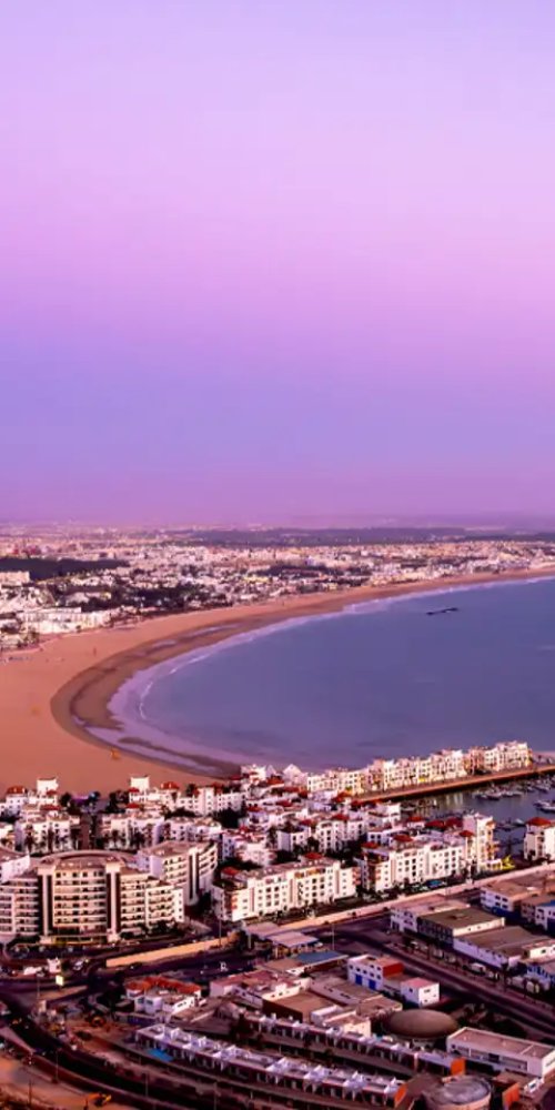 Agadir tram passing buildings