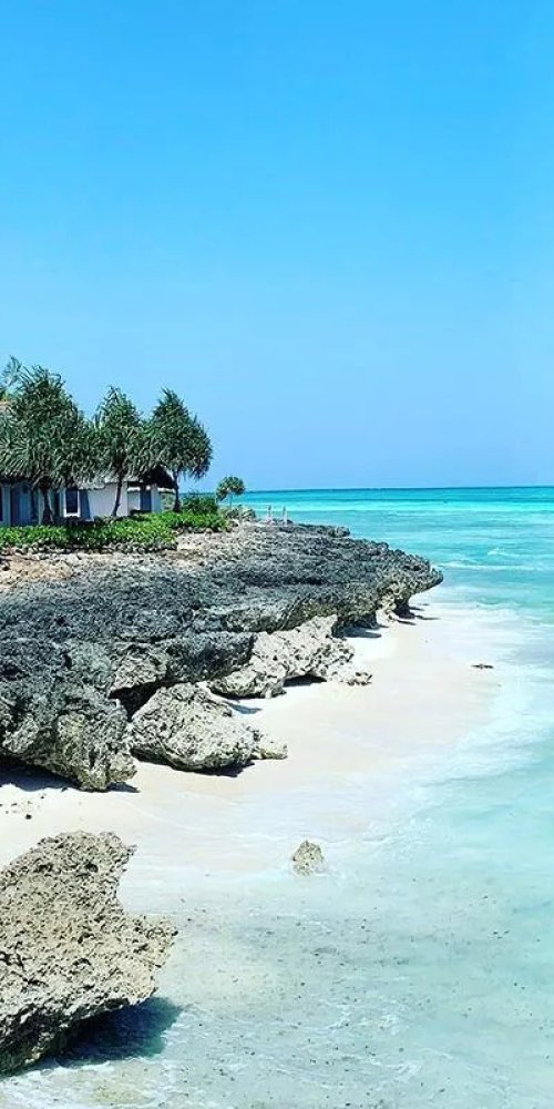 Passenger boarding tram Zanzibar