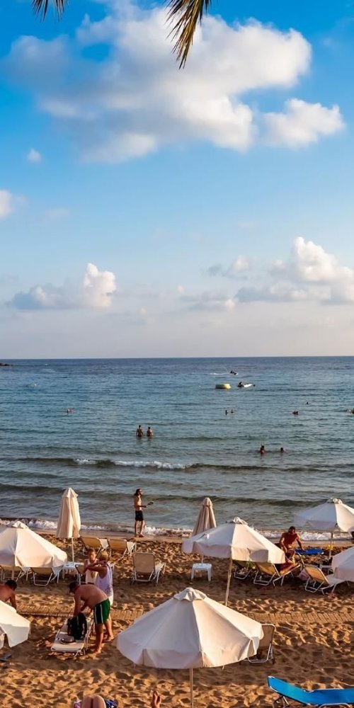 Crowded tram at peak time in Paphos