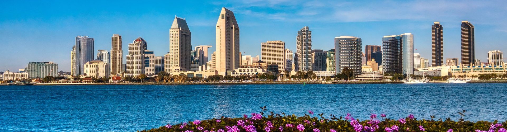 San Diego trolley station bustling with commuters