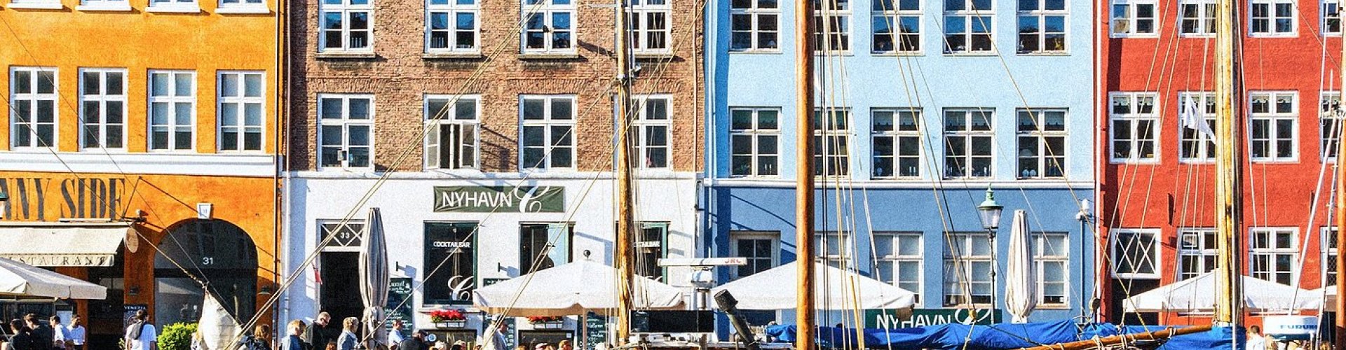 Metro train arriving at Copenhagen station