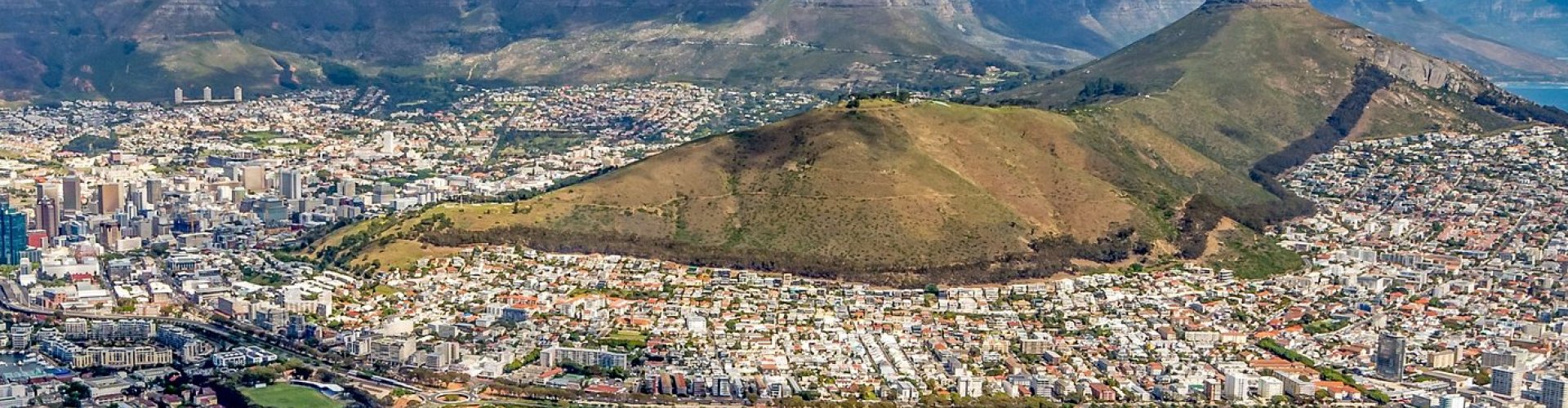 Cape Town public transport hub with metro and buses
