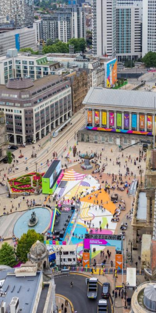 Busy Birmingham tram during peak hour