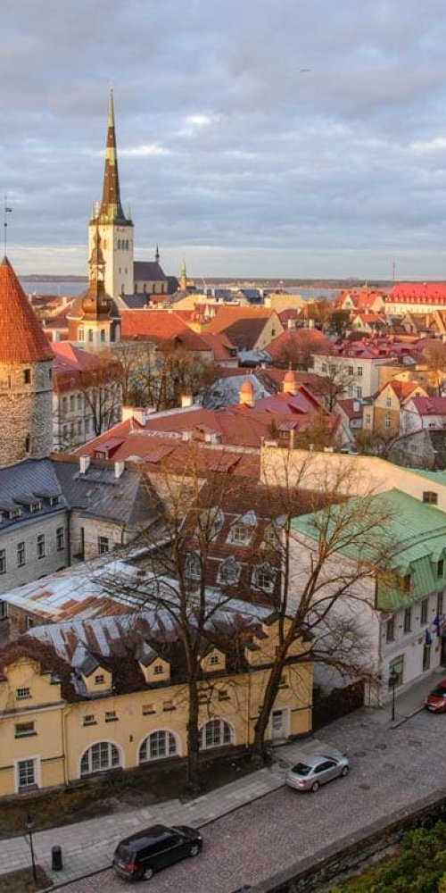 Tram in Tallinn during off-peak hours