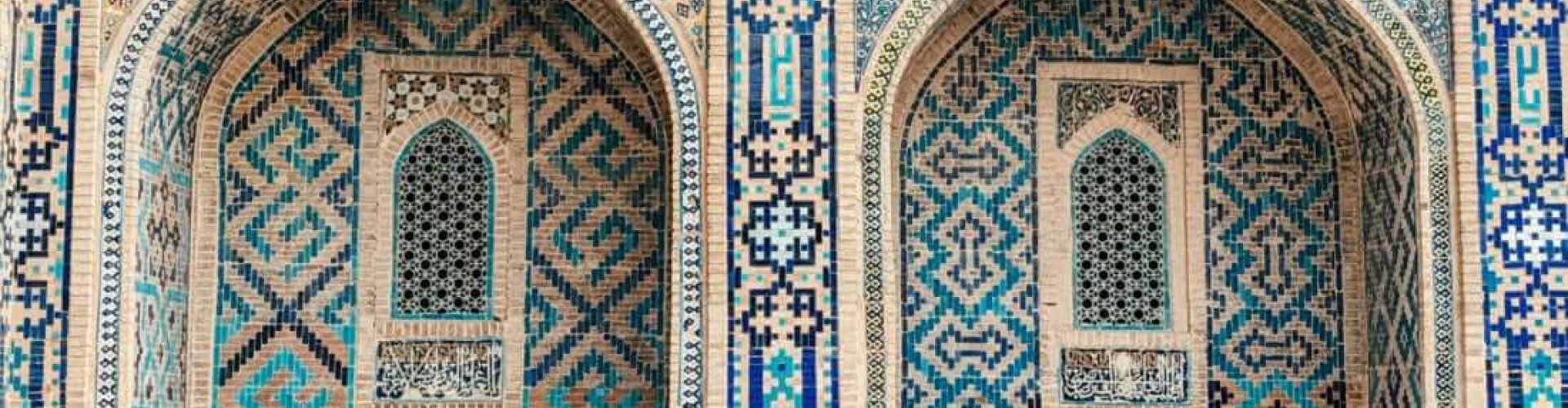 Samarkand tram passing historic buildings