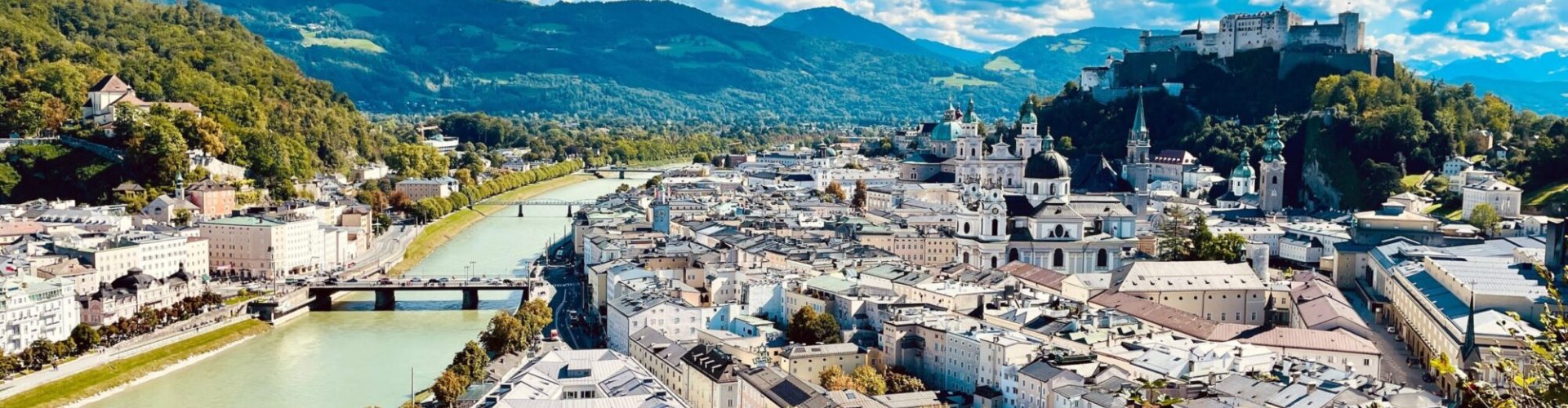 Salzburg tram in the city centre
