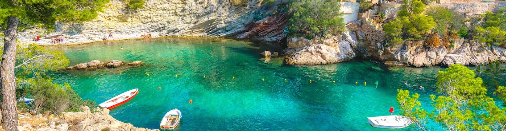 Busy Santa Ponsa transport hub