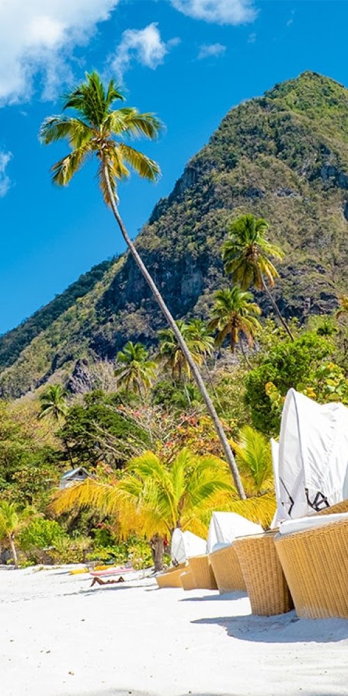 Metro train at night in Saint Lucia