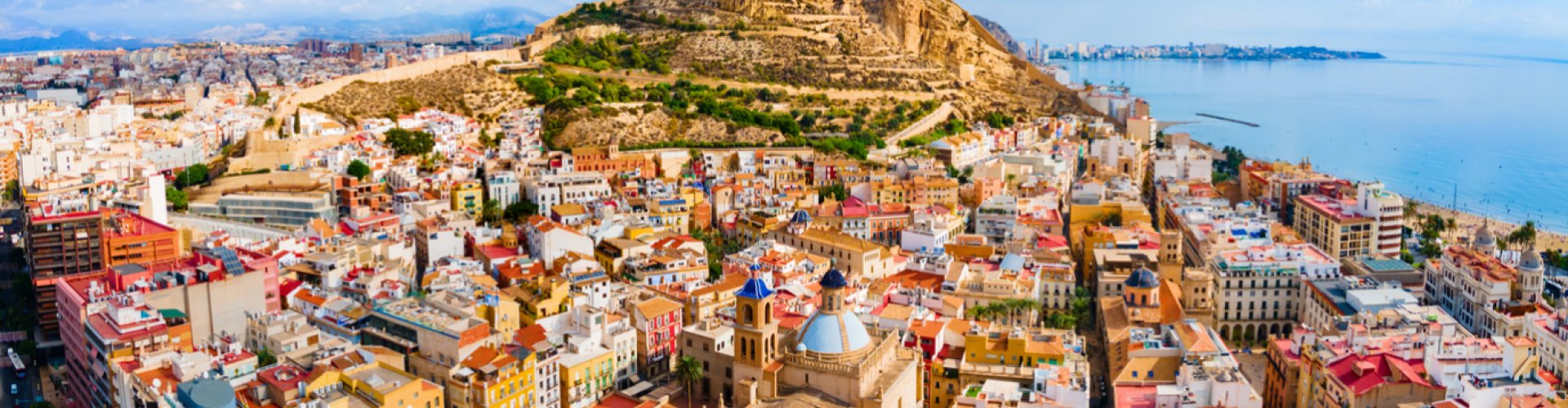 Alicante tram moving through city centre