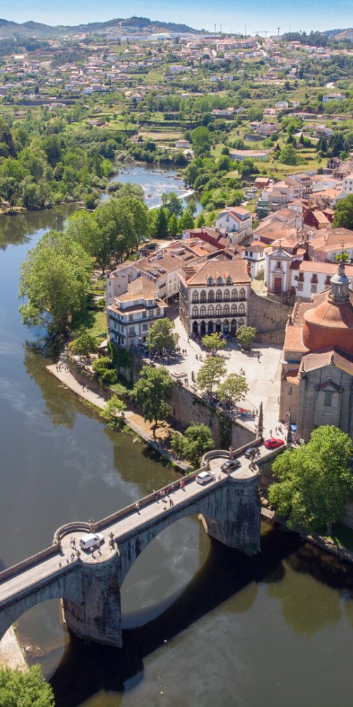 Busy tram interior in Amarante
