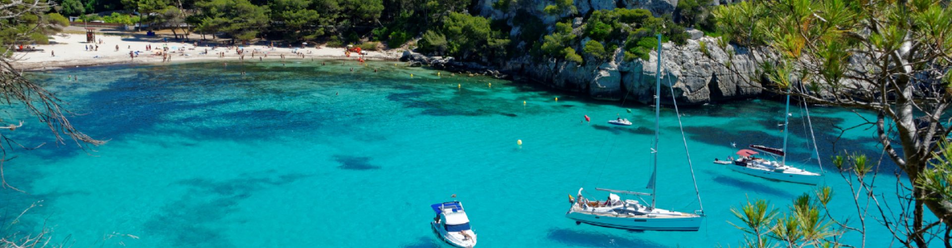 Menorca tram in the city centre