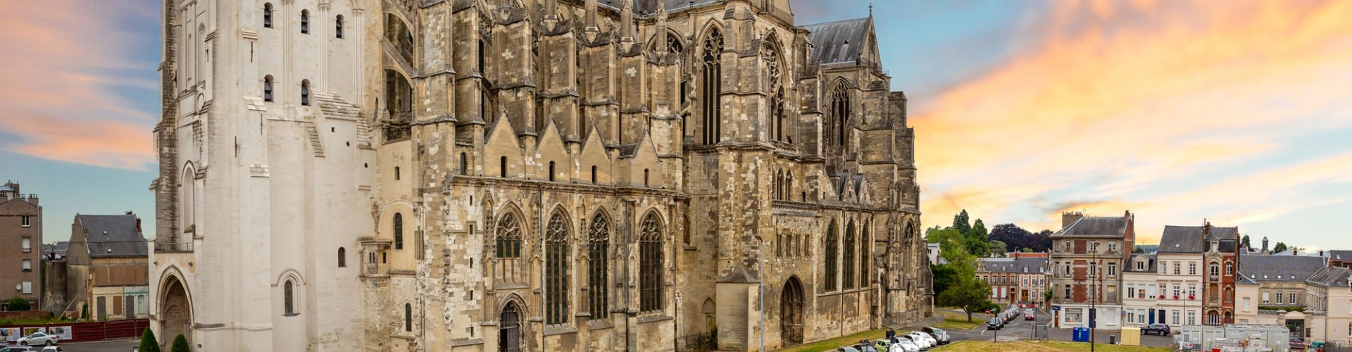 Night tram on cobblestones in Saint Quentin Les Marais