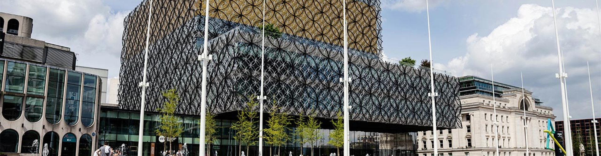 Birmingham tram and busy public transport station