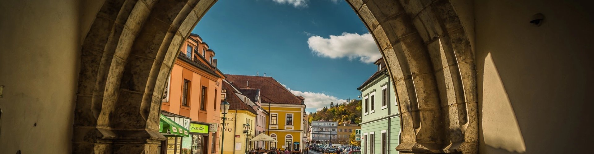 Tram in Beroun city centre